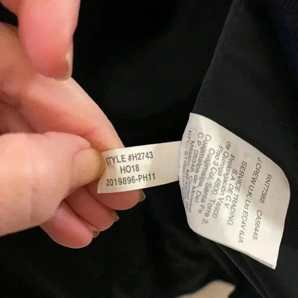 J Crew Going Out Blazer navy knit open front 2 - Picture 10 of 10